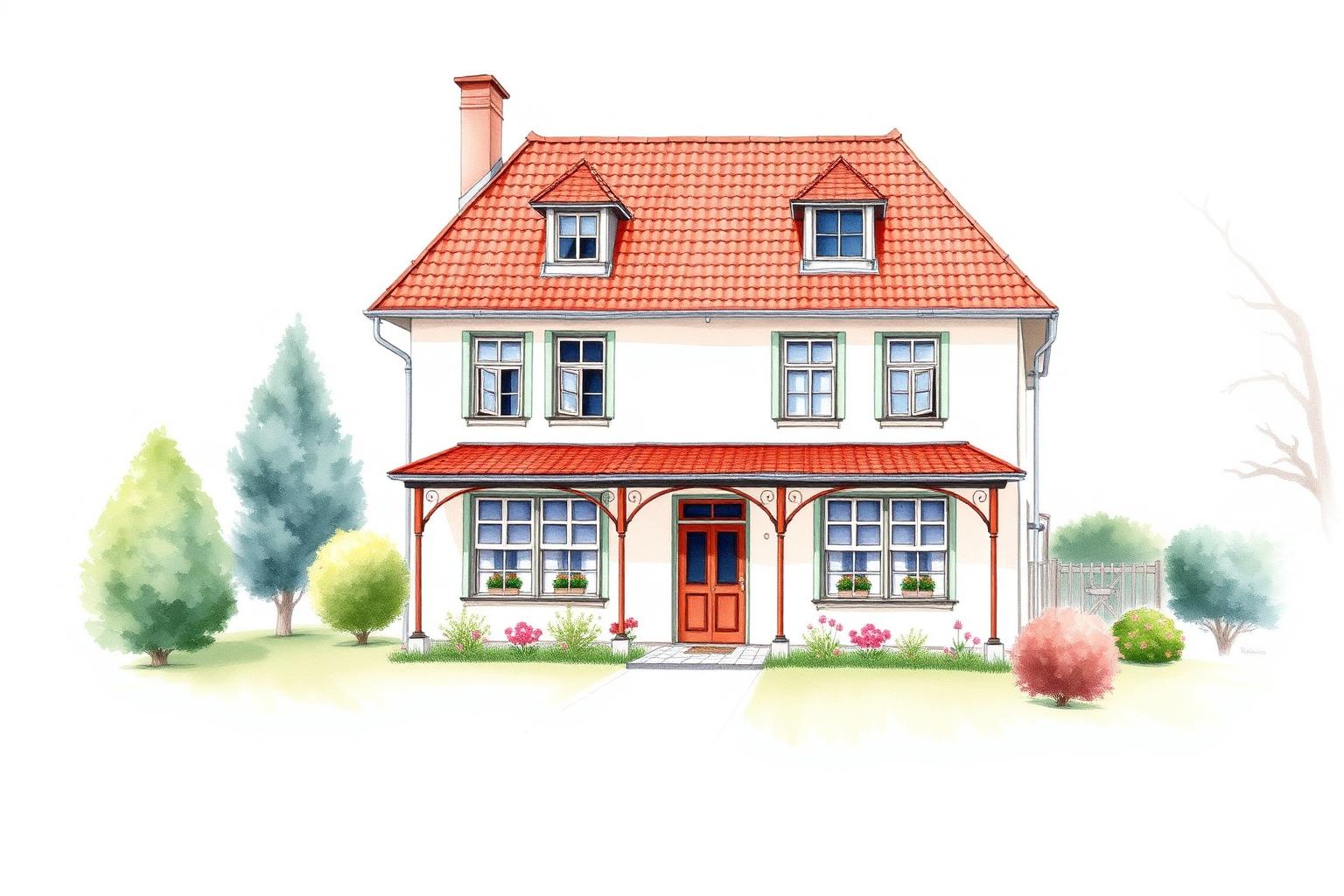 Klassisches deutsches Einfamilienhaus
